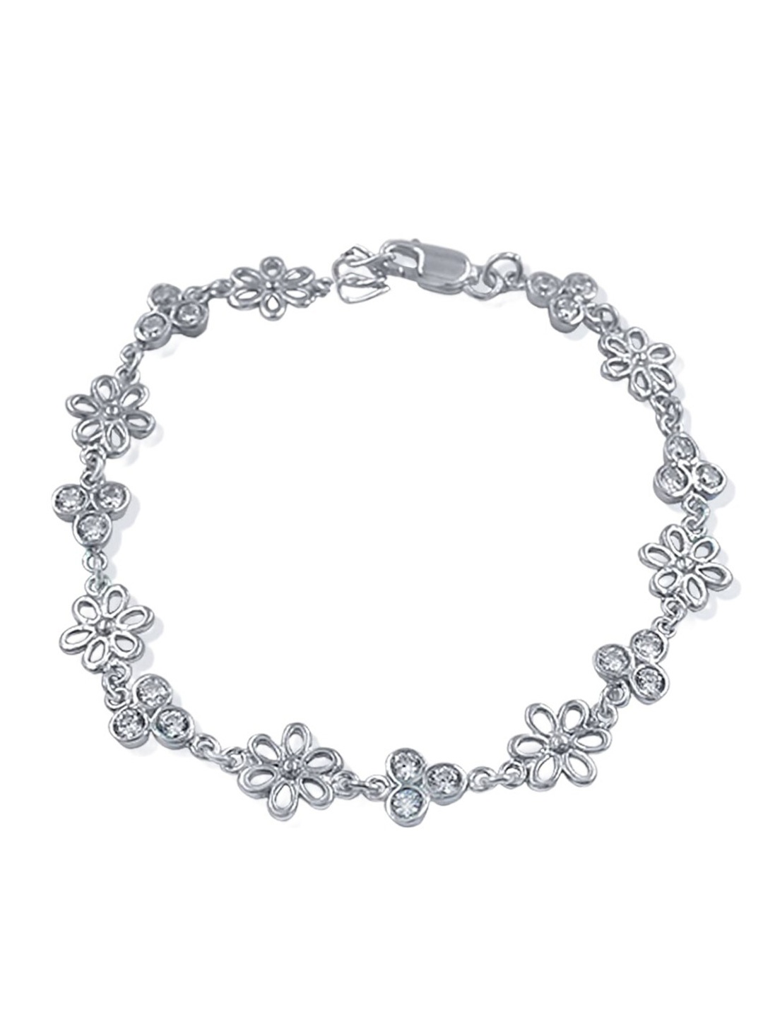 

Taraash 925 Sterling Silver Cubic Zirconia Link Bracelet