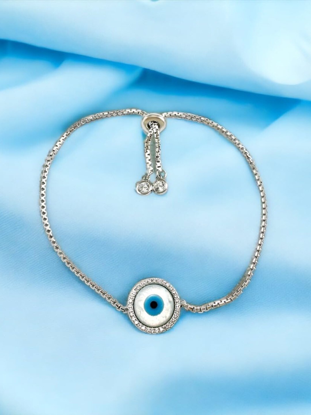 

Taraash 925 Sterling Silver Cubic Zirconia Link Bracelet
