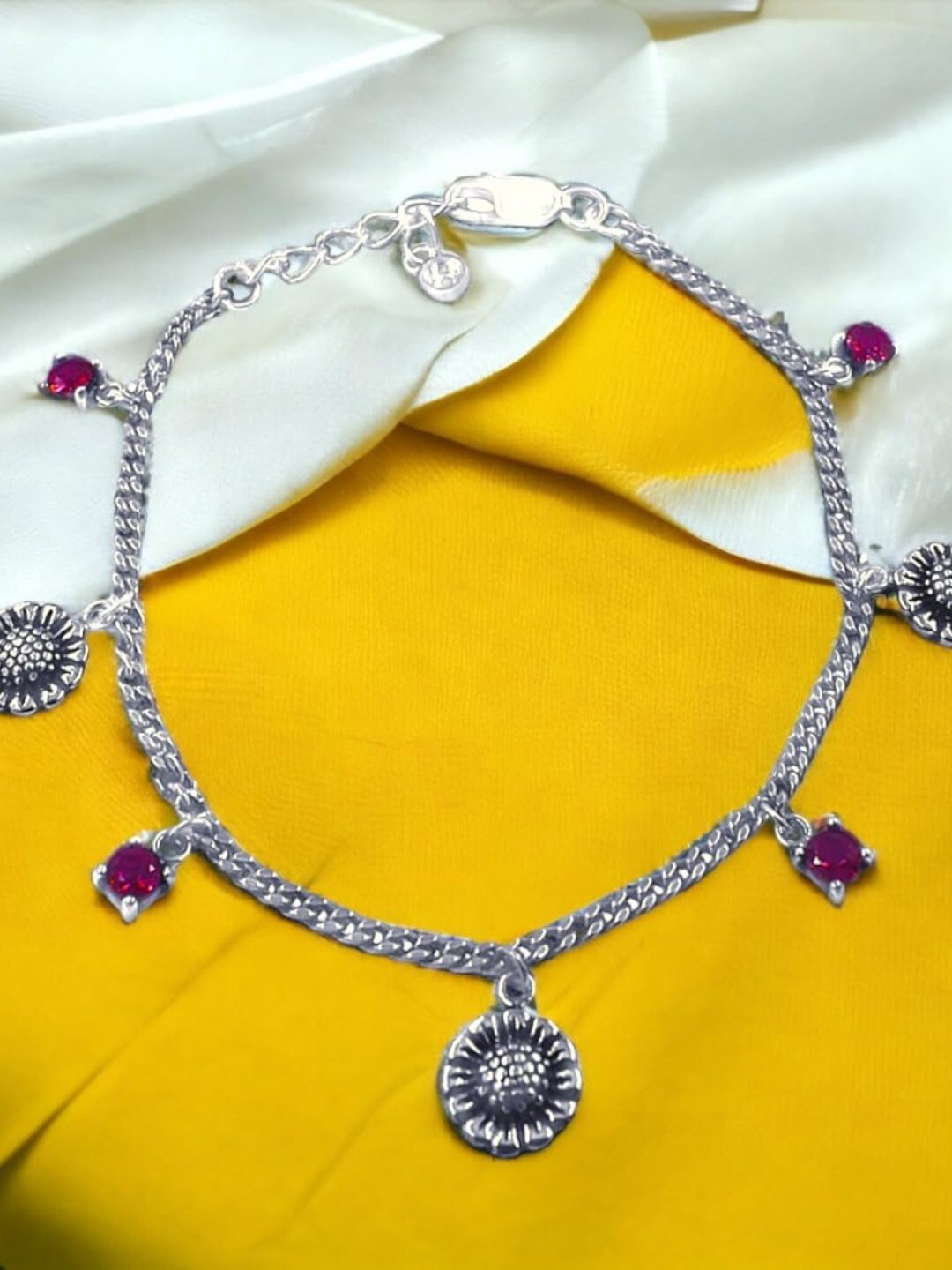 

Taraash 925 Sterling Silver Charm Bracelet
