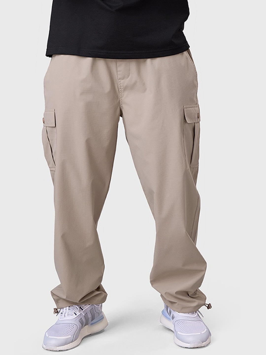 

FUAARK Men Relaxed Fit Anti-Odour Oversized Carpenter Cargo Joggers, Beige