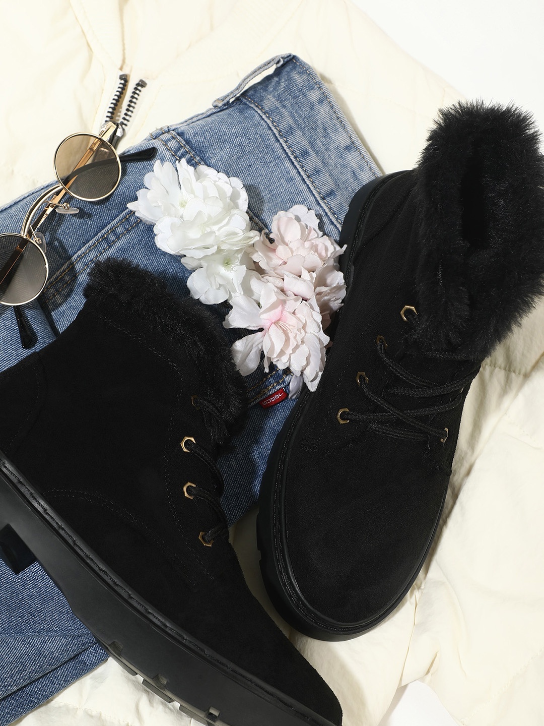 

LULU & SKY Women Block-Heeled Winter Boots, Black