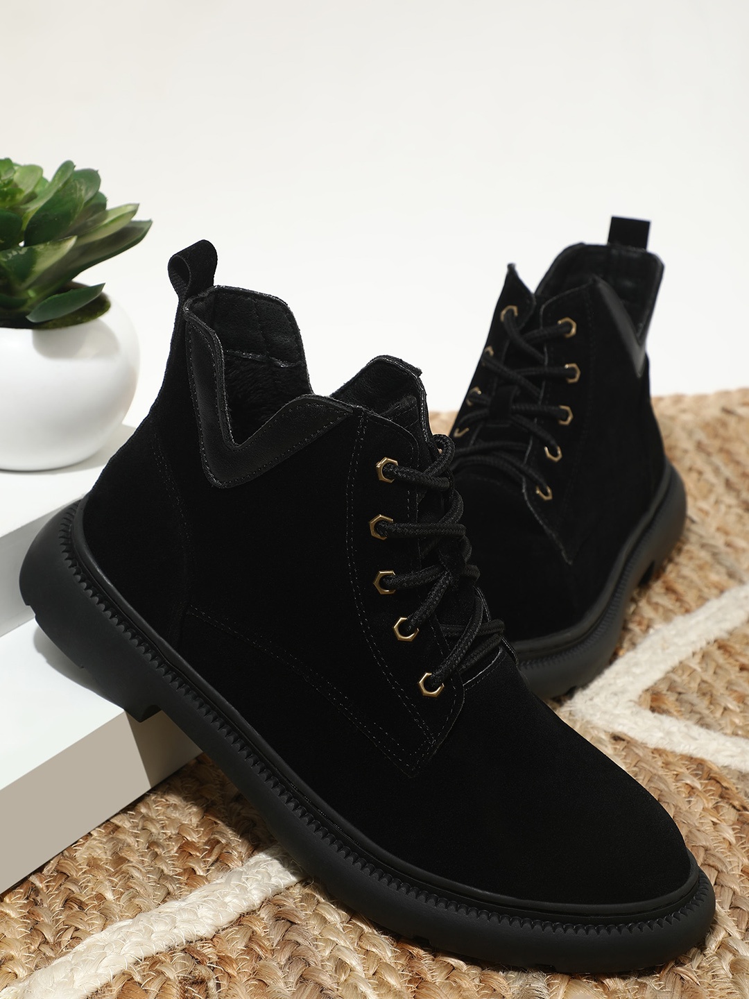 

LULU & SKY Women Leather Regular Boots, Black
