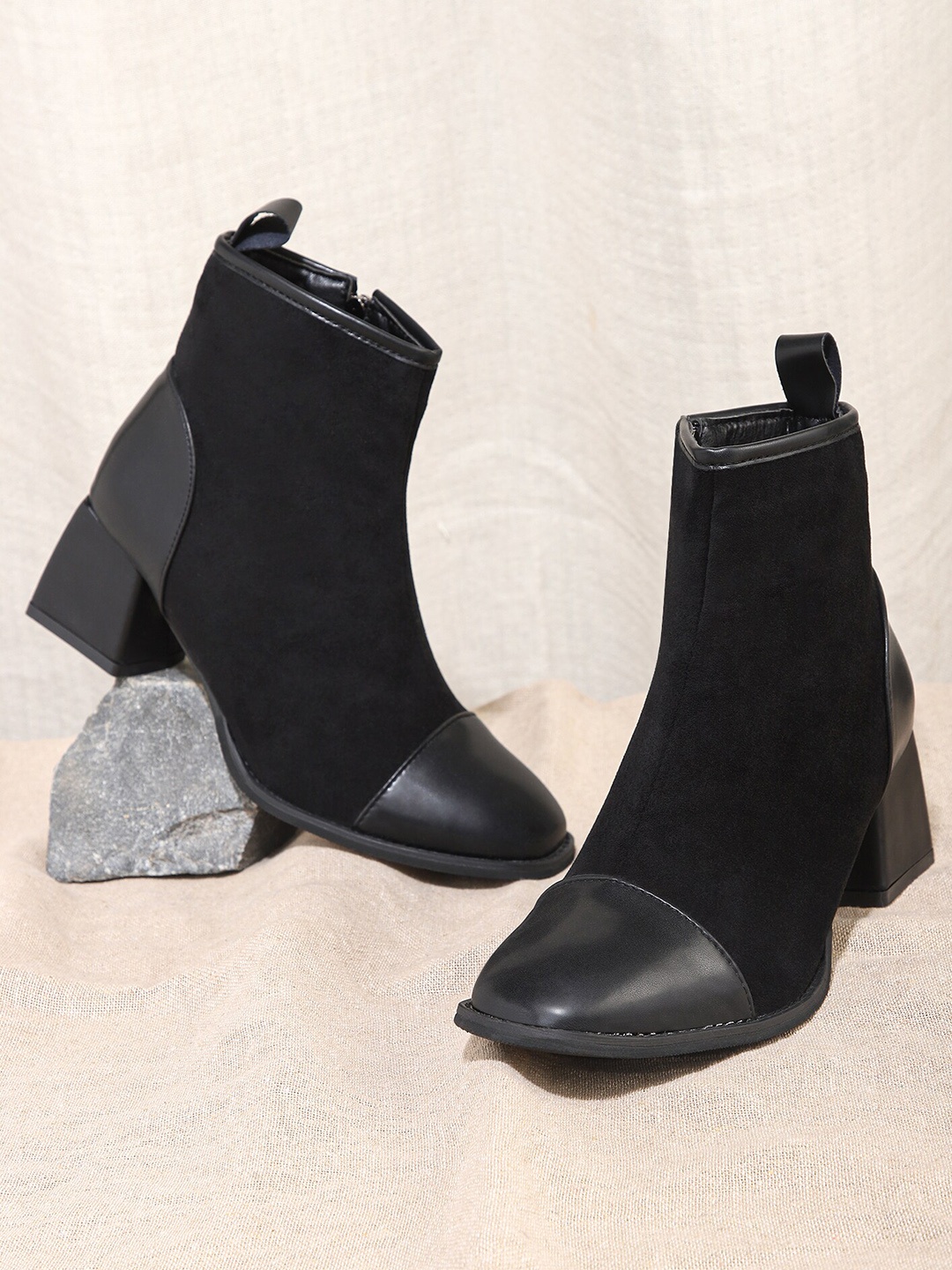 

LULU & SKY Women Block Heel Regular Boots, Black
