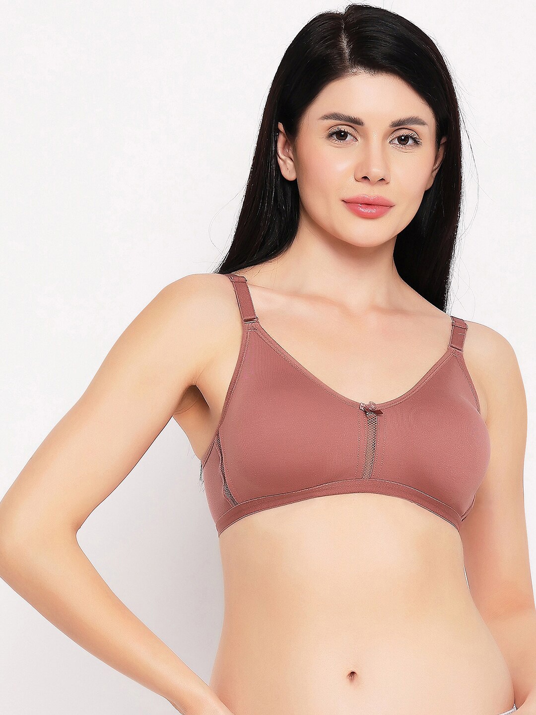 

TOFTY Full Coverage Non Padded Cotton T-shirt Bra- All Day Comfort, Rust