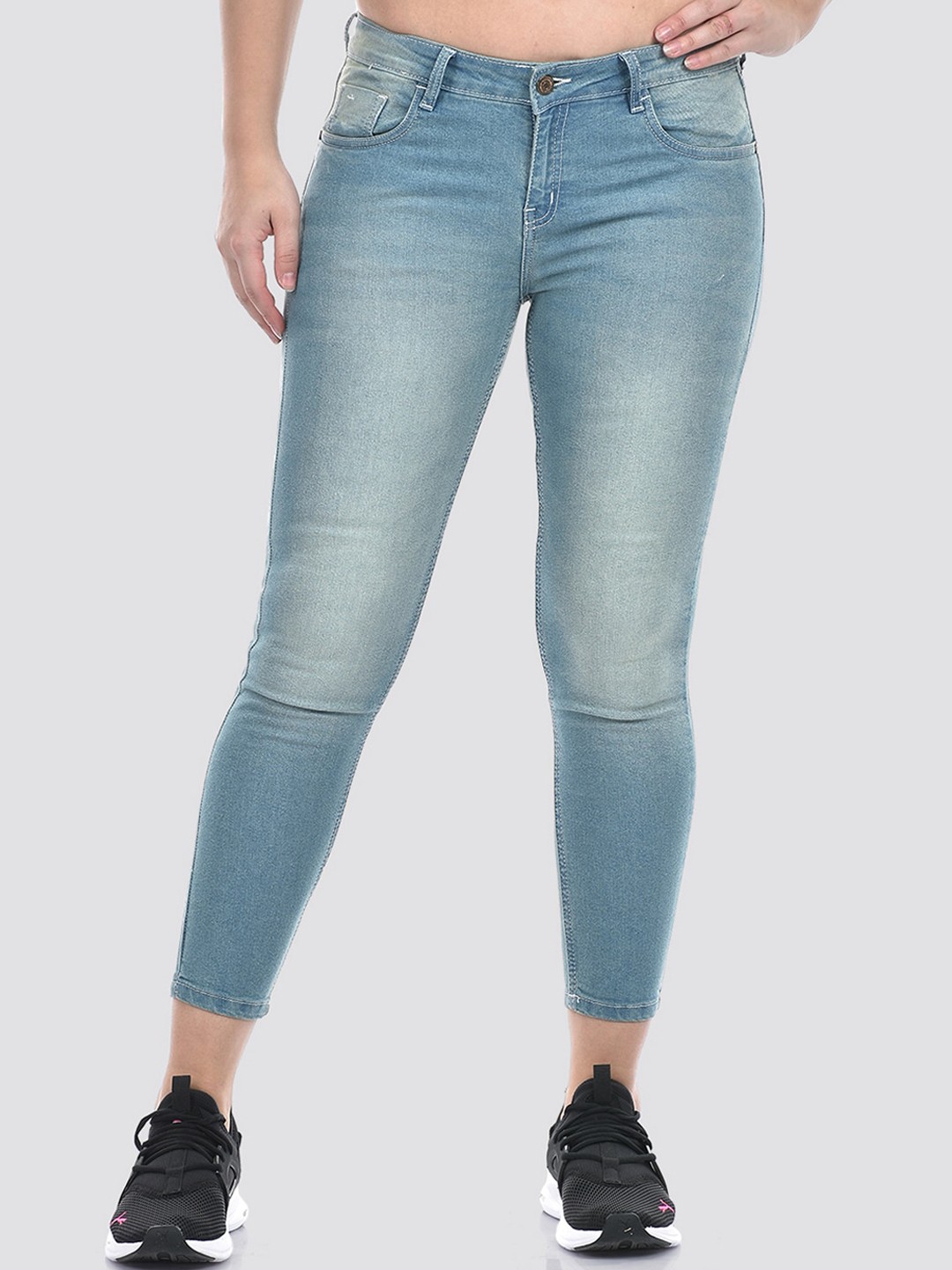 

Numero Uno Women Solid Regular Fit Sustainable Stretchable Jeans, Blue