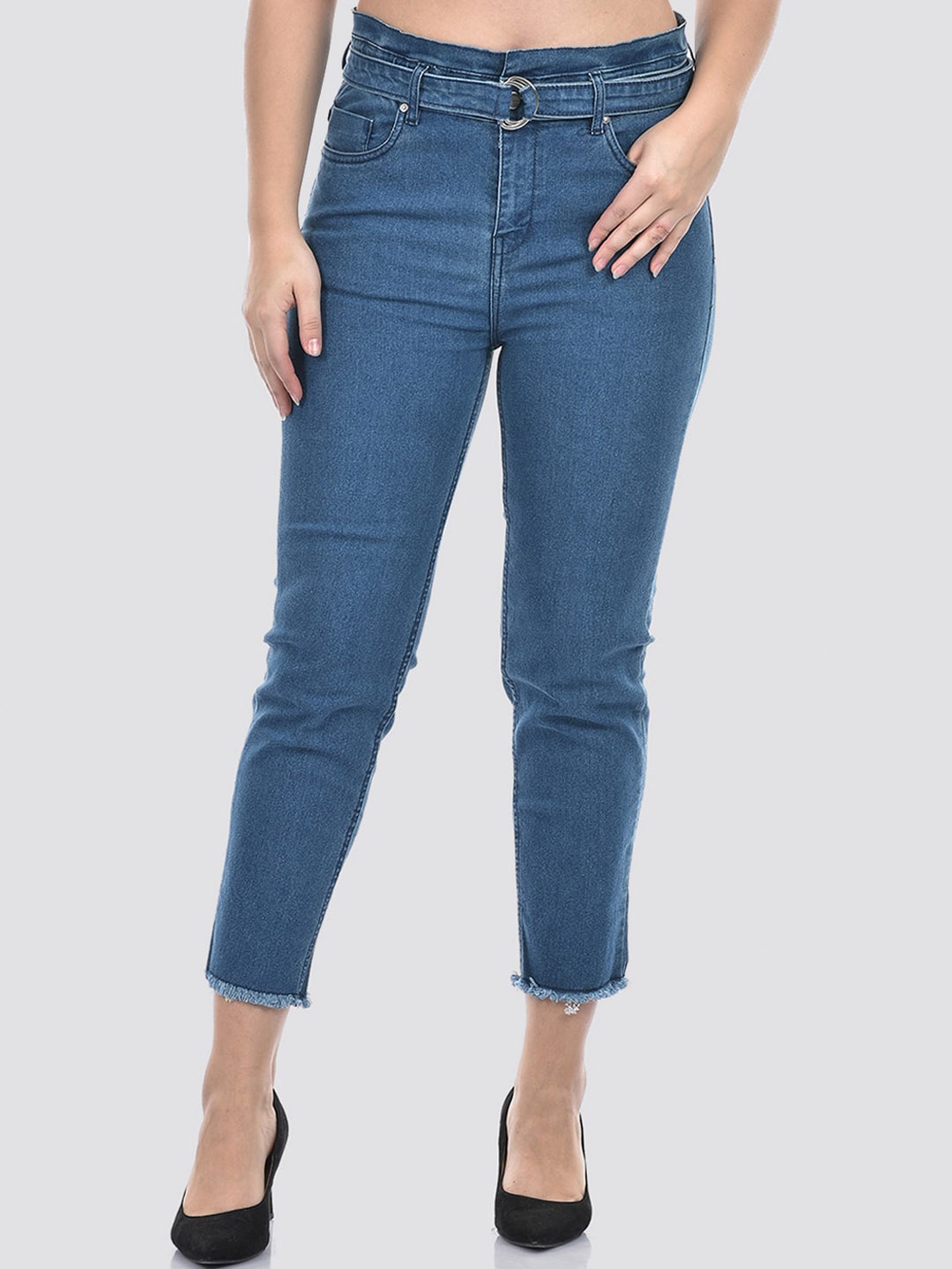 

Numero Uno Women Solid Regular Fit Sustainable Stretchable Jeans, Blue