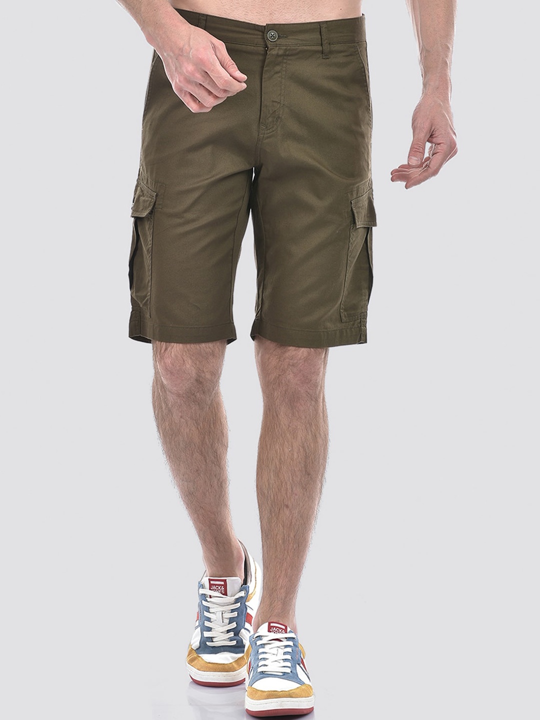 

Numero Uno Men Mid-Rise Cargo Shorts, Olive