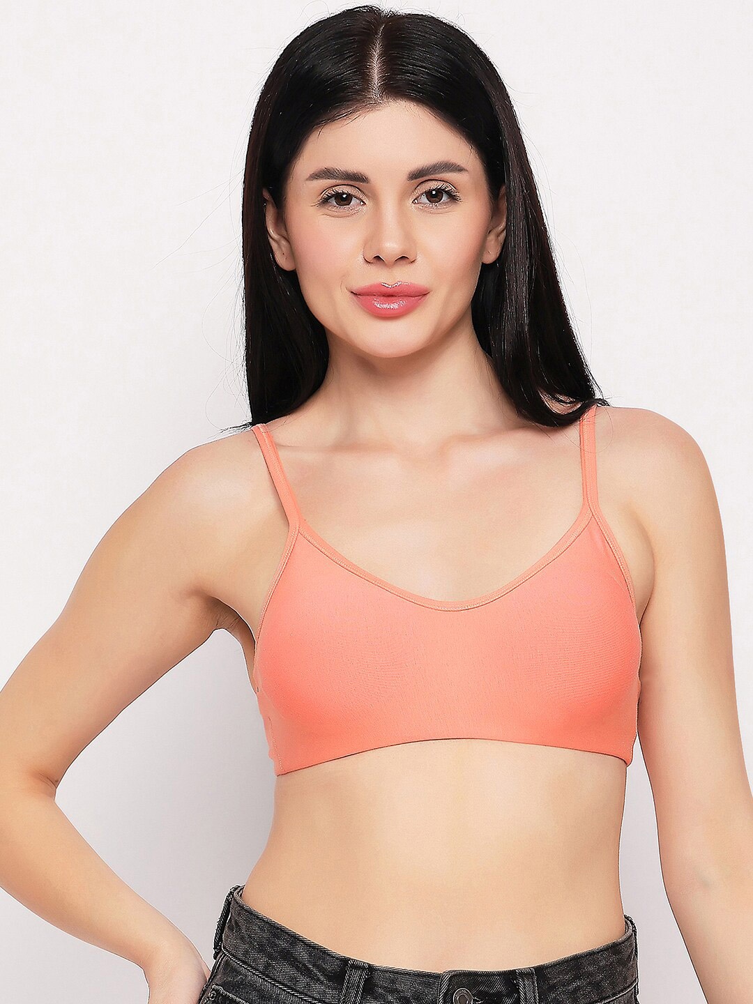 

TOFTY Full Coverage Non Padded Beginners Bra- All Day Comfort, Peach