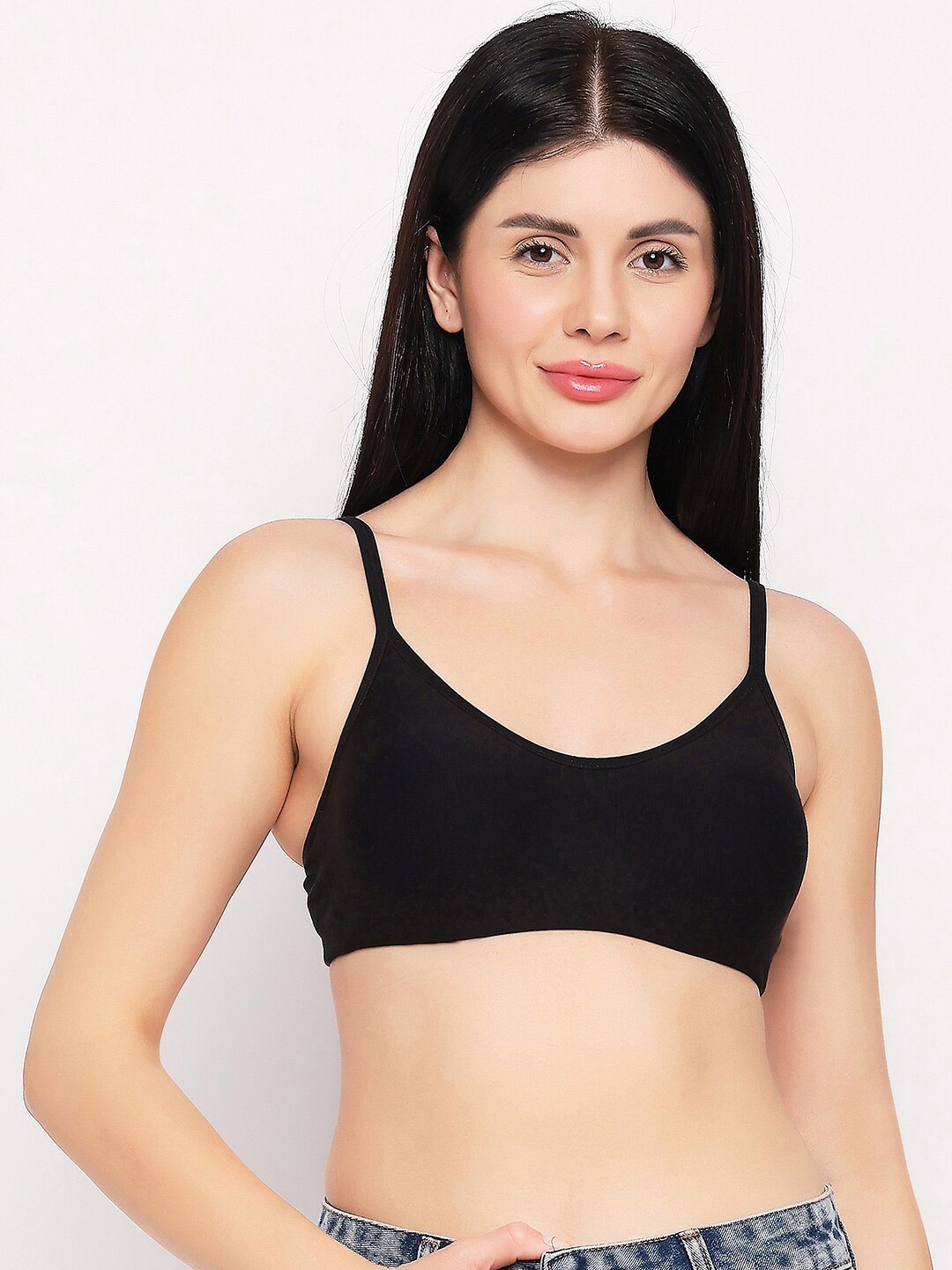 

TOFTY Full Coverage Non Padded Beginners Bra- All Day Comfort, Black