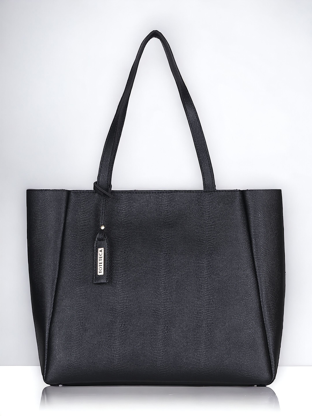 

Toteteca Textured Structured Shoulder Bag, Black