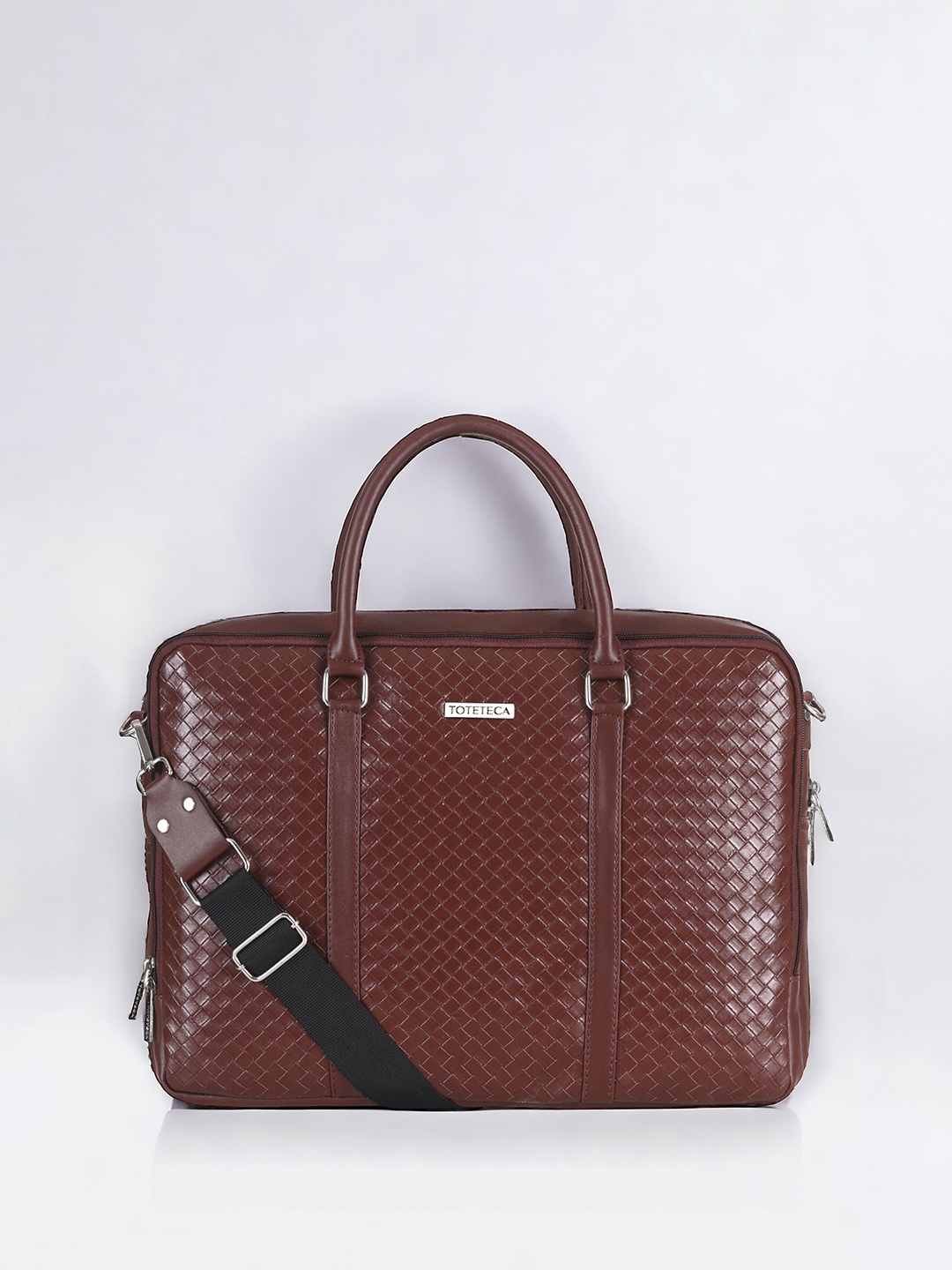 

Toteteca Textured Laptop Bag, Brown