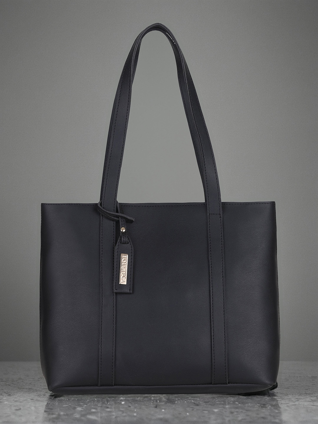 

Toteteca Textured Structured Handheld Bag, Black