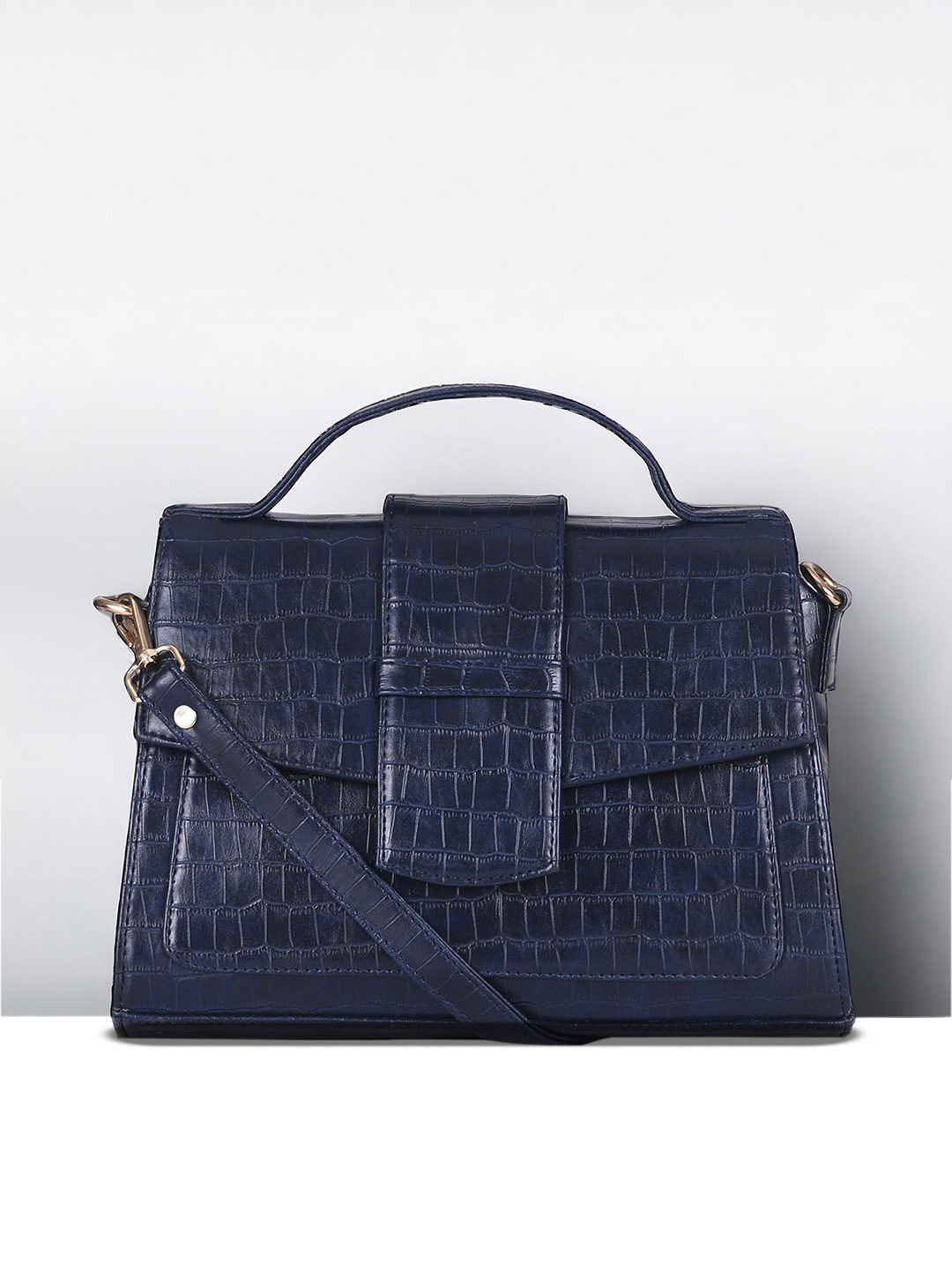 

Toteteca Textured Structured Handheld Bag, Blue