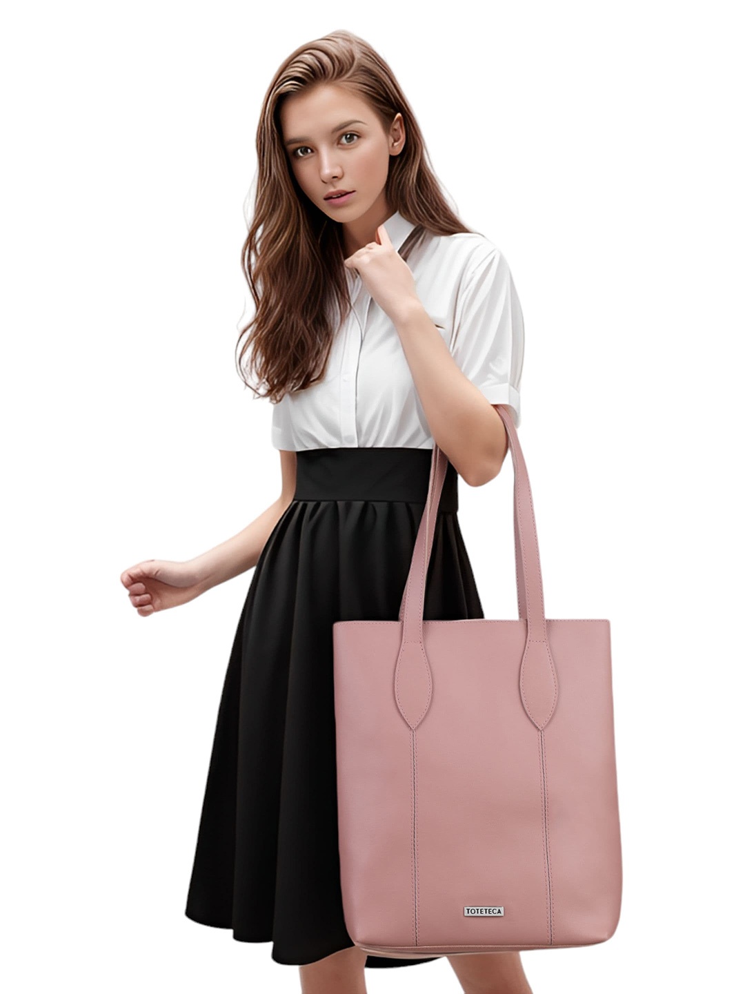 

Toteteca Oversized Shopper Tote Bag, Pink