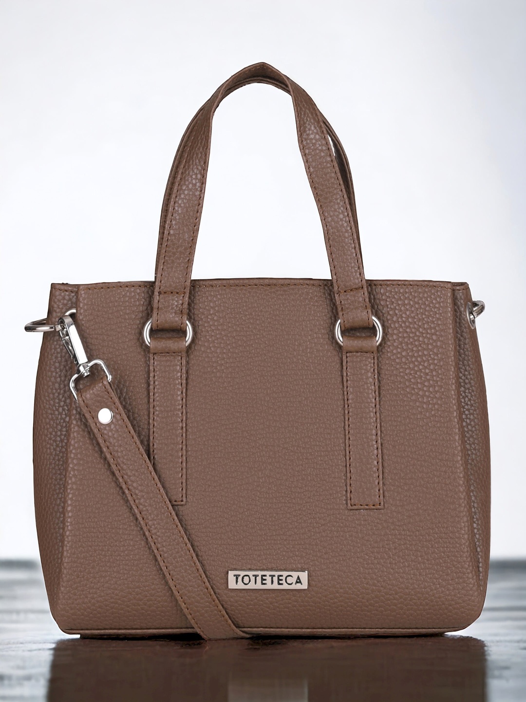 

Toteteca PU Structured Handheld Bag, Beige