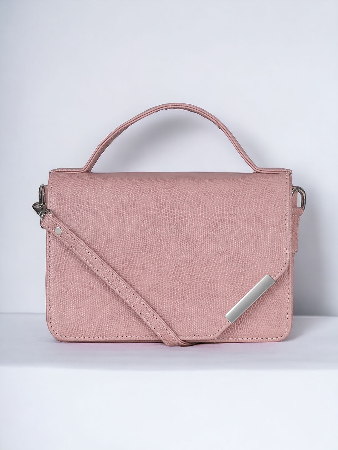 

Toteteca Textured Structured Handheld Bag, Pink