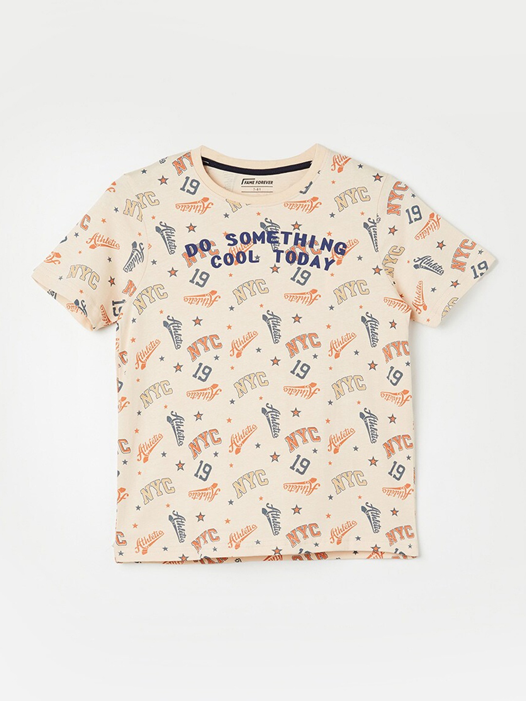 

Fame Forever by Lifestyle Boys Conversational Printed Cotton T-shirt, Pink