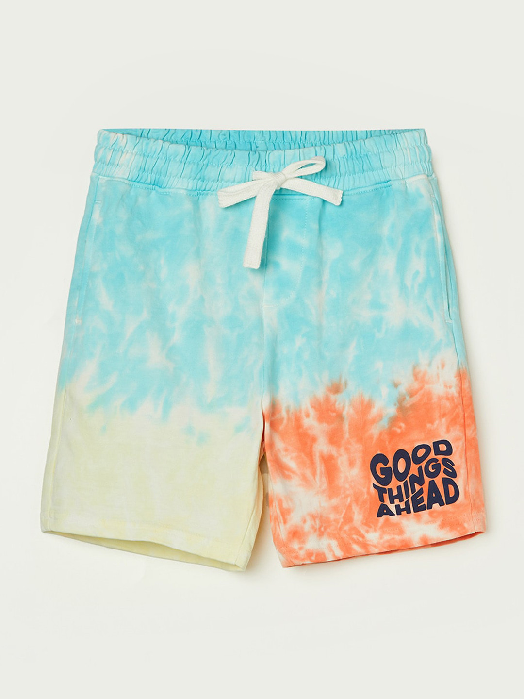 

Fame Forever by Lifestyle Boys Mid-Rise Abstract Printed Pure Cotton Shorts, Blue