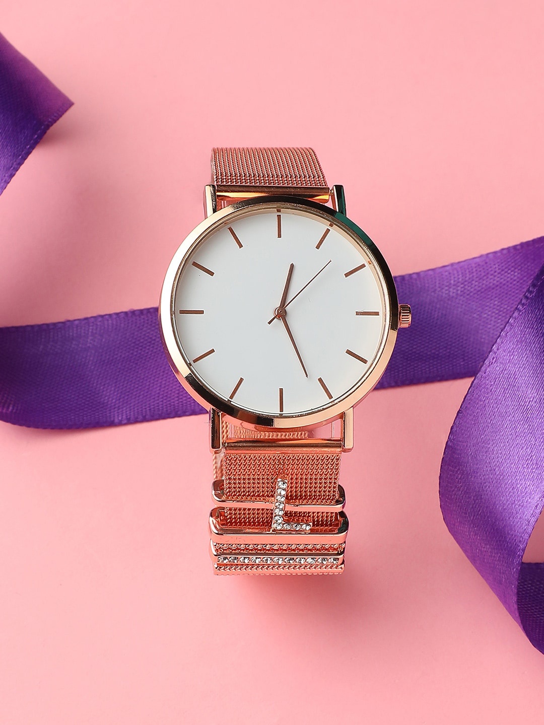

HAUTE SAUCE by Campus Sutra Women Watch Gift Set, Rose gold