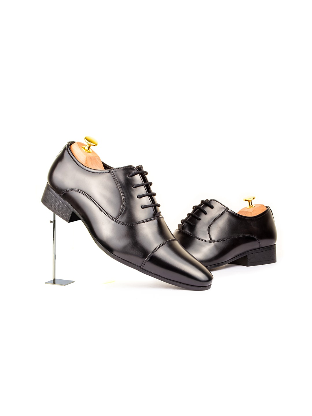 

Cliff Fjord The Opulent Men Square Toe Lace Up Formal Derbys, Black