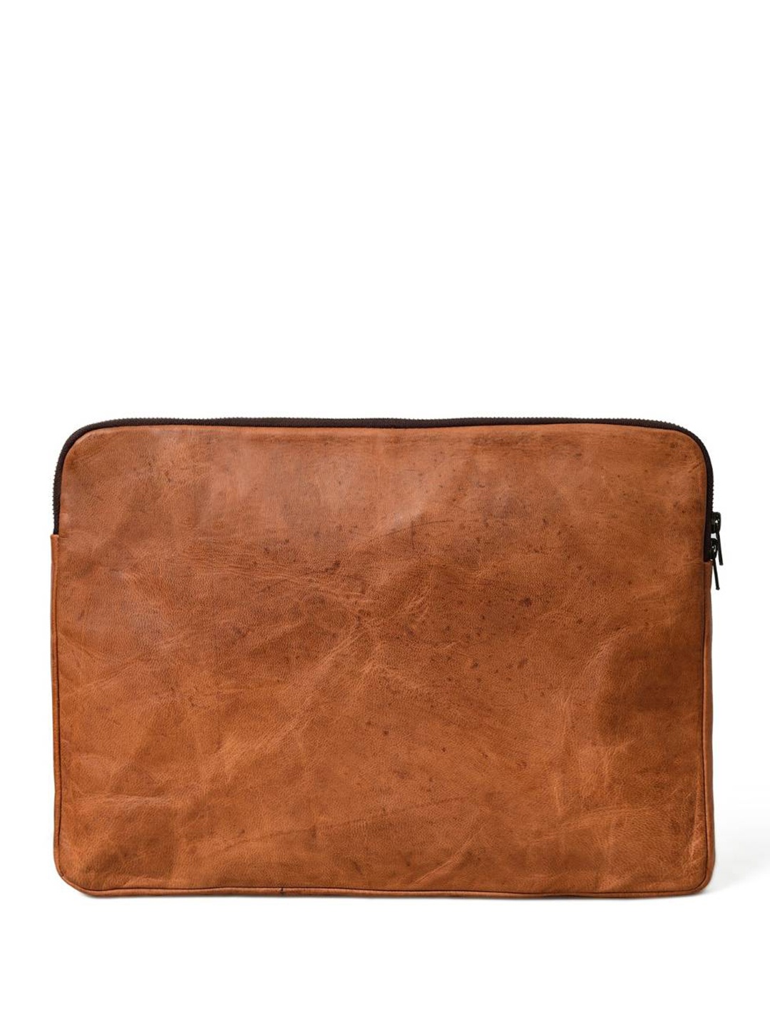 

MaheTri Unisex Textured Leather Laptop Sleeve, Tan