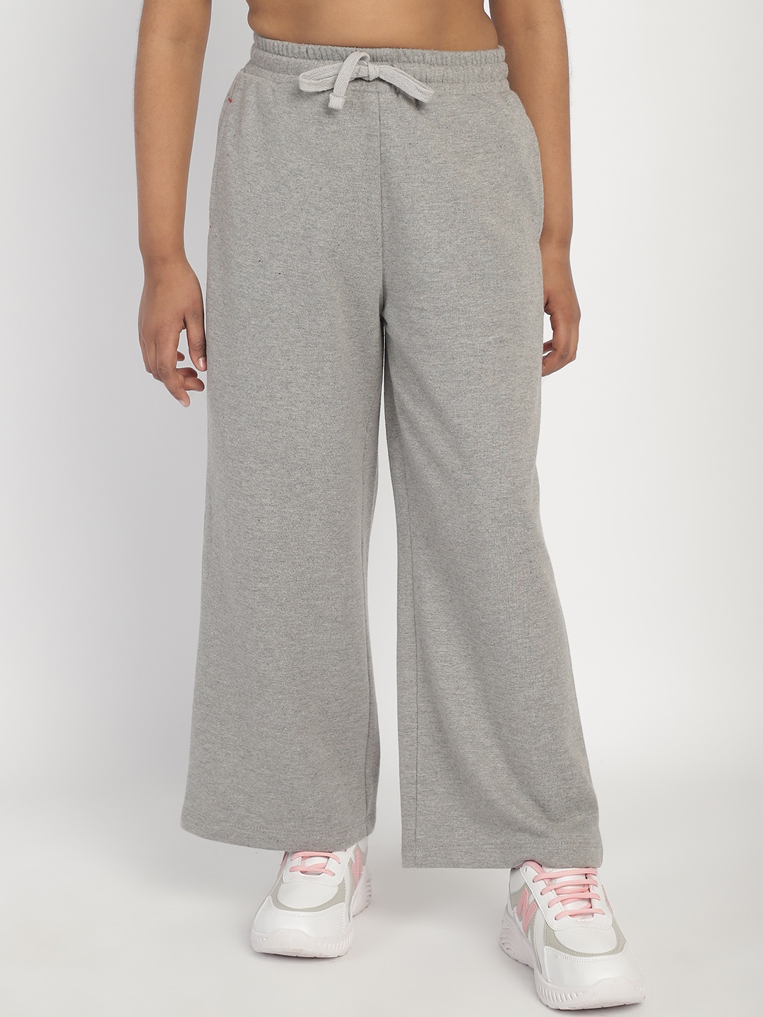 

Rute Girls Cotton Track Pants, Grey