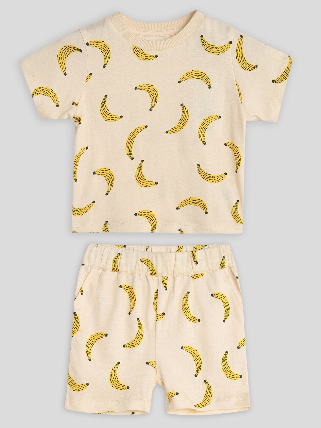 

Somersault Boys Printed Pure Cotton T-shirt with Shorts, Cream