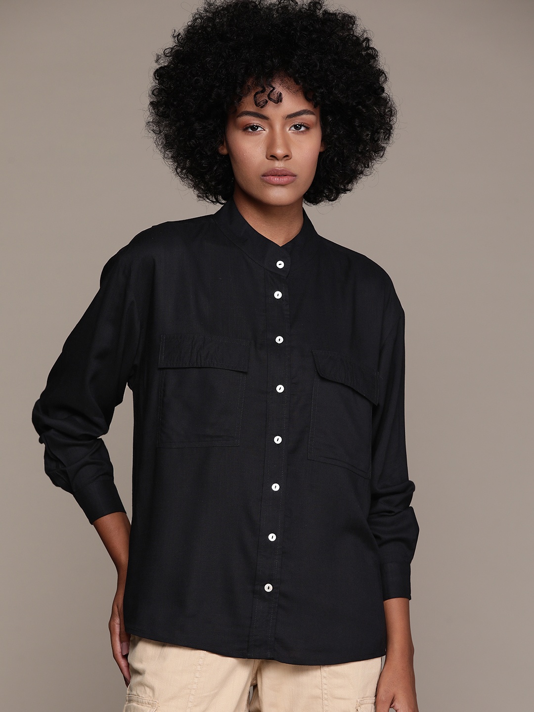 

Roadster Comfort Casual Shirt, Black