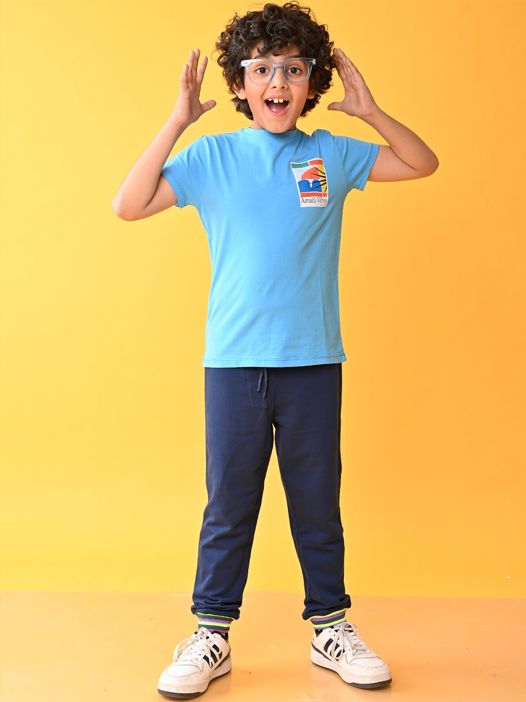 

Anthrilo Boys Printed T-shirt with Trousers, Blue