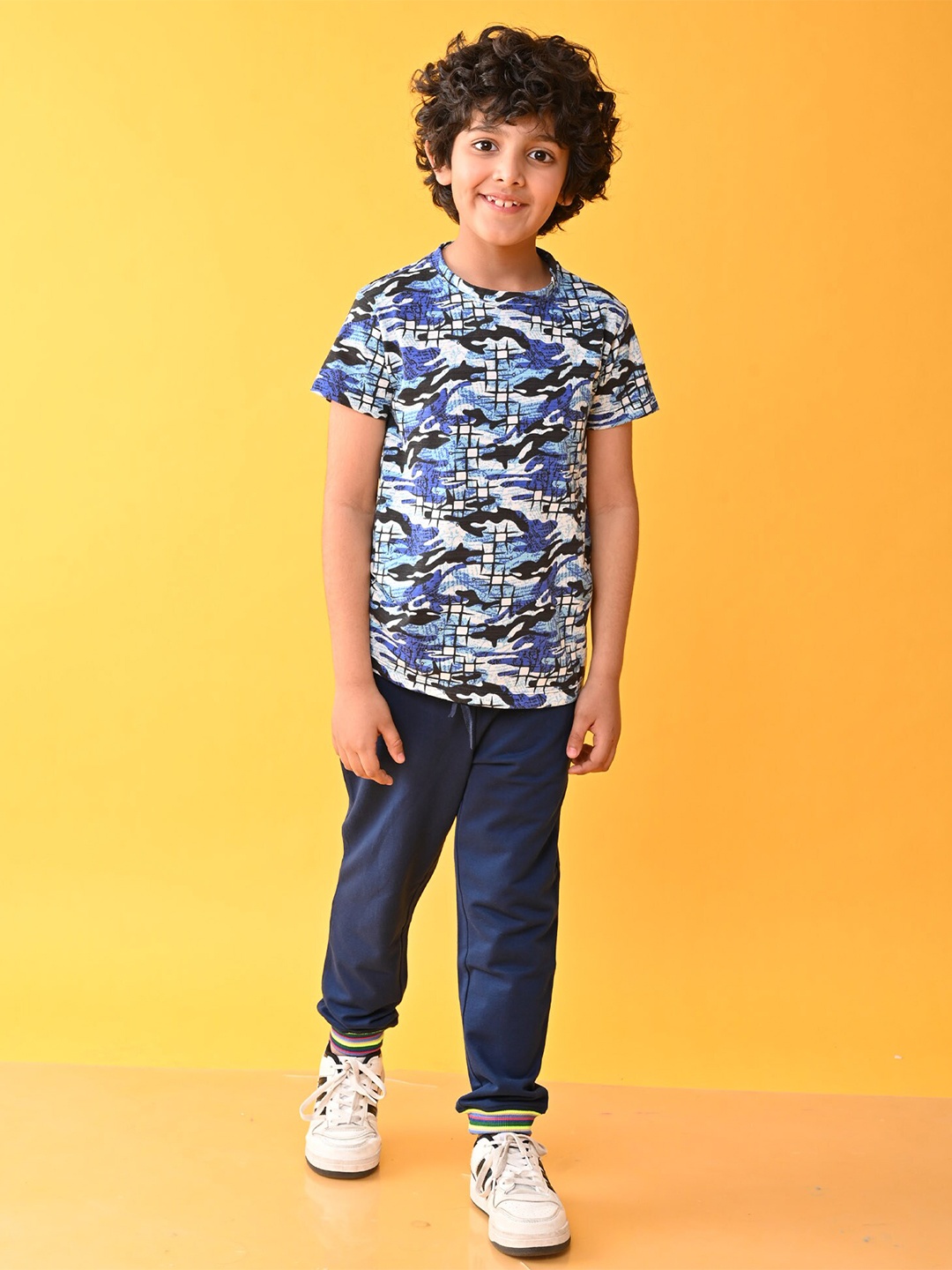 

Anthrilo Boys Printed Top with Trouser, Blue