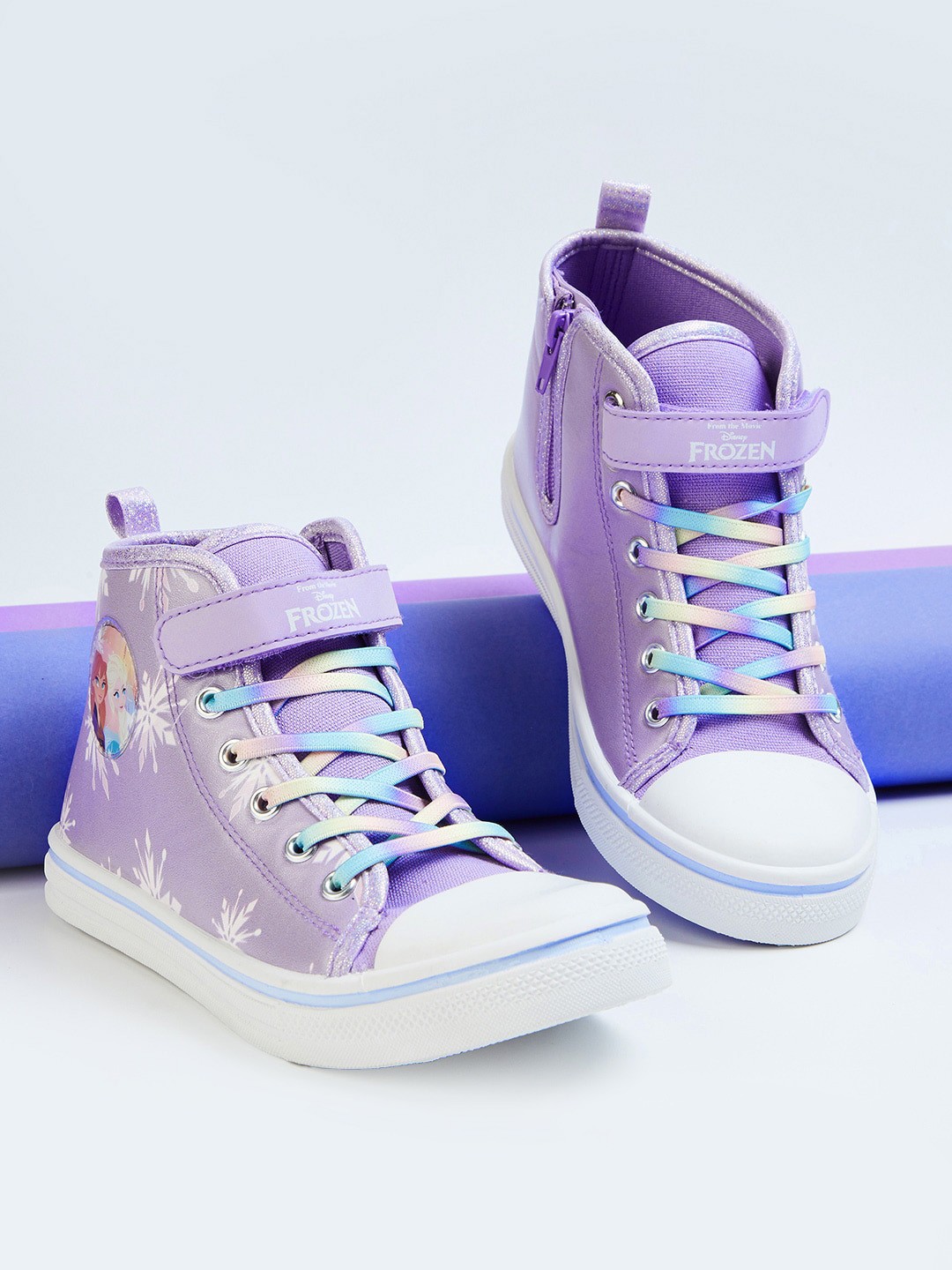 

Fame Forever by Lifestyle Girls Printed Round Toe Sneakers, Purple