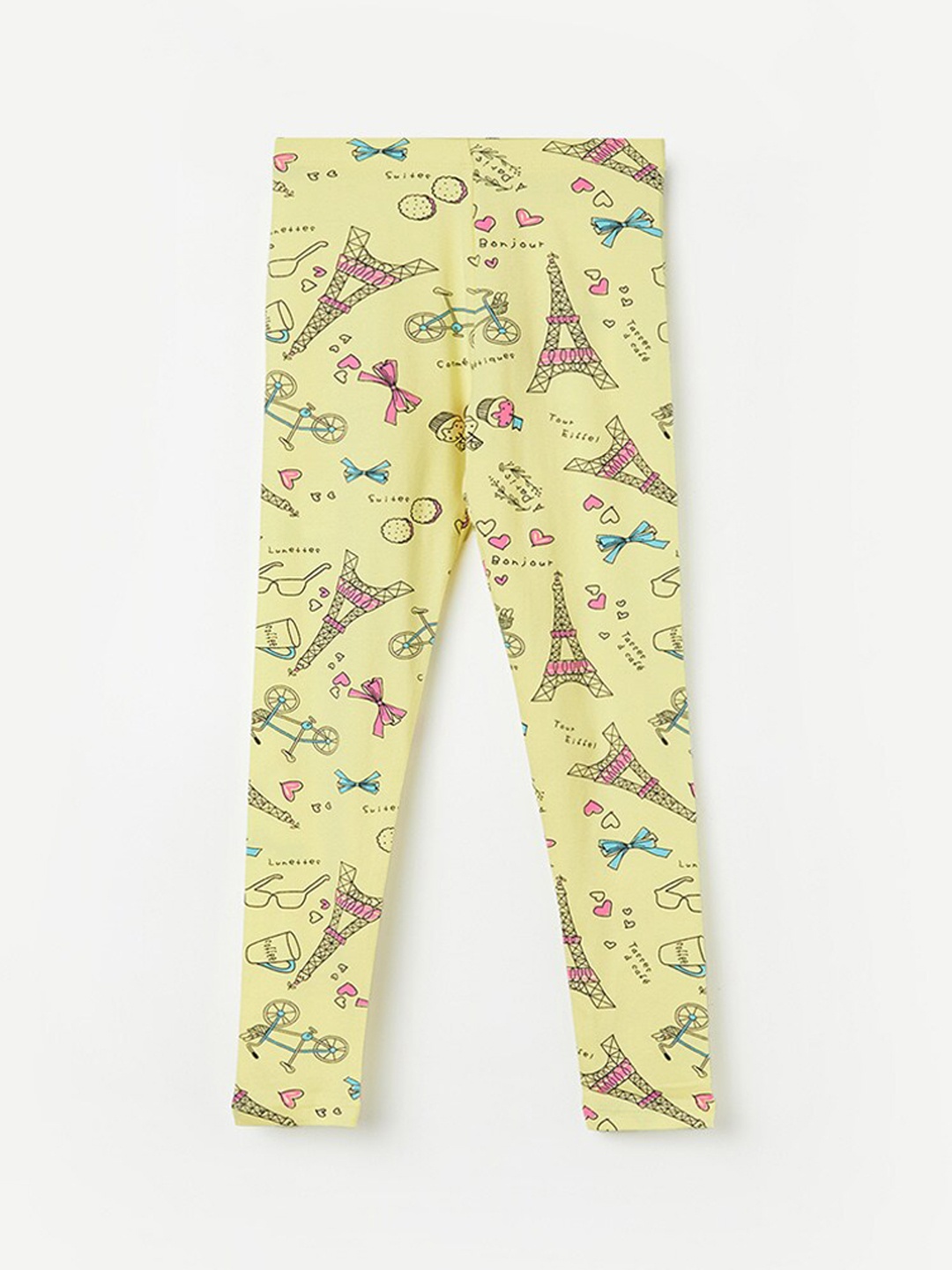 

Fame Forever by Lifestyle Girls Printed Ankle-Length Leggings, Yellow