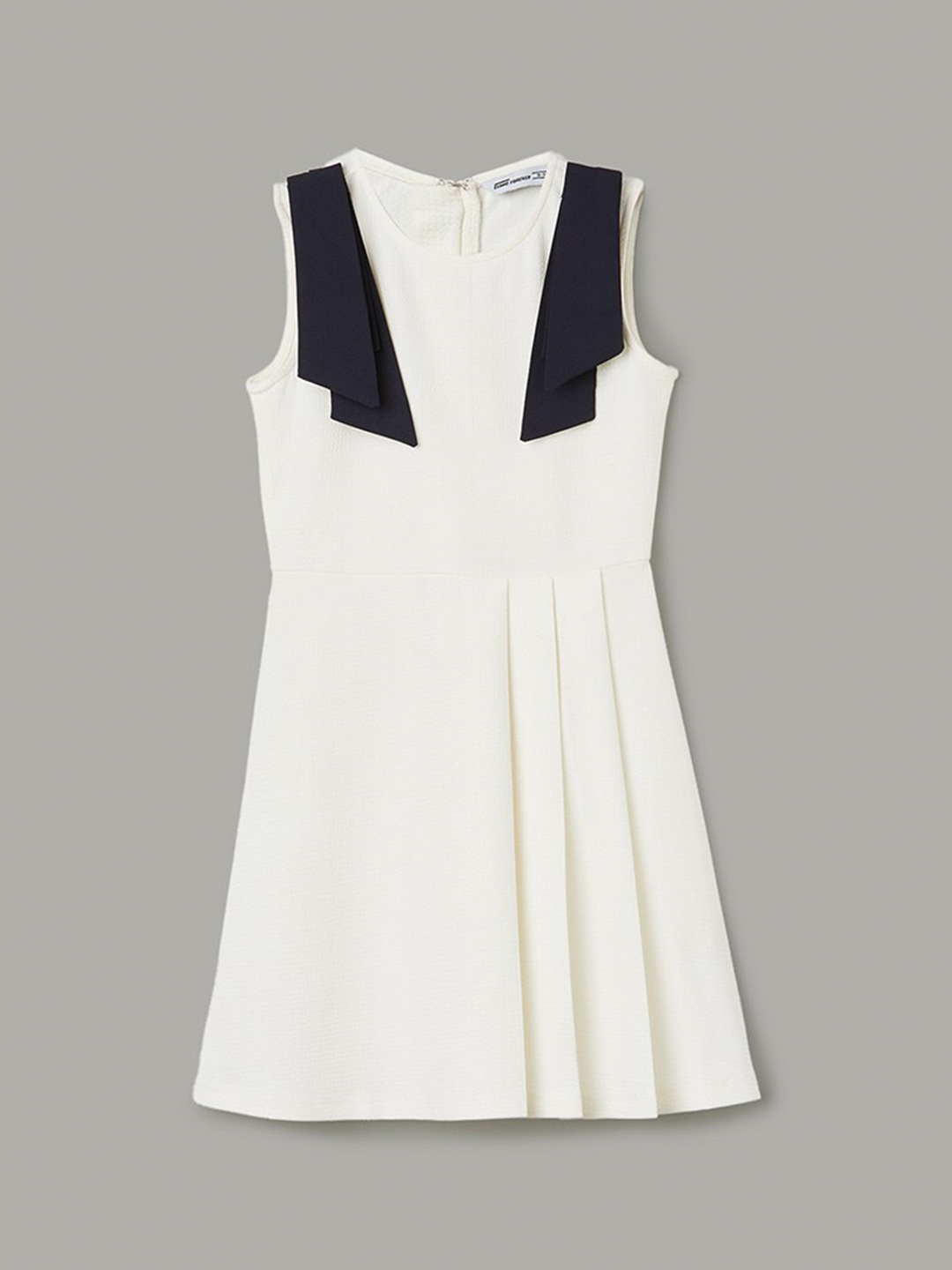 

Fame Forever by Lifestyle Girls Round Neck A-Line Dress, White