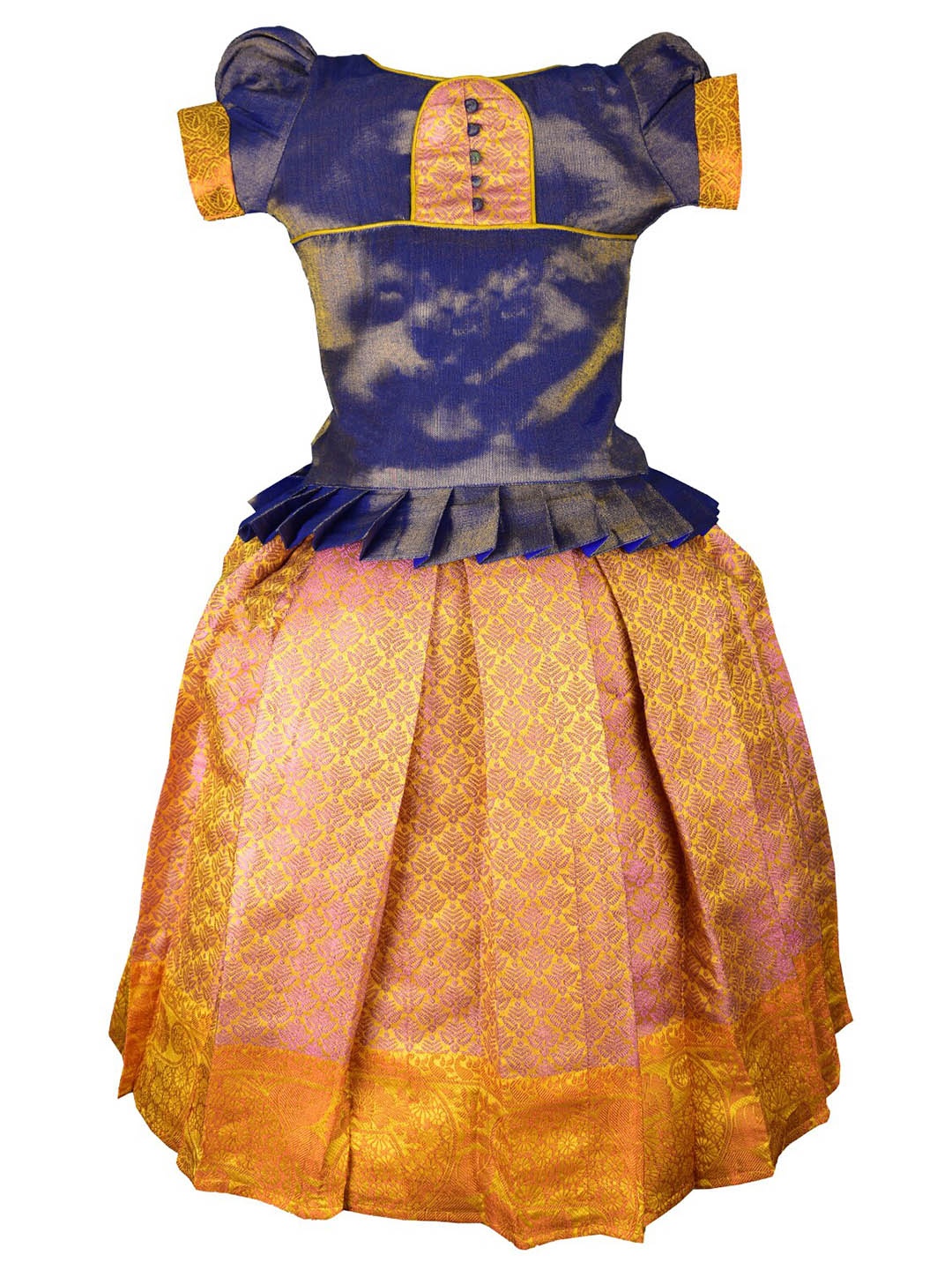 

AMIRTHA FASHION Girls Woven Design Ready to Wear Lehenga & Blouse, Purple