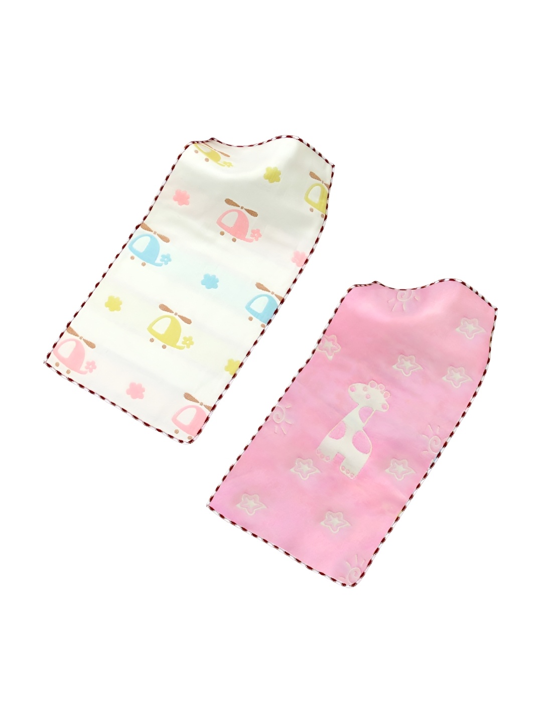 

SYGA Infants 2 Pieces Cotton Baby Multi-Utility Napkins, Pink