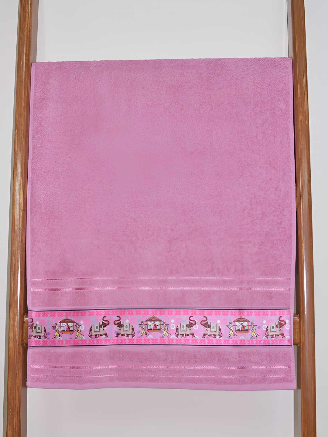 

RANGOLI Purple & Blue Printed Cotton 450 GSM Bath Towel