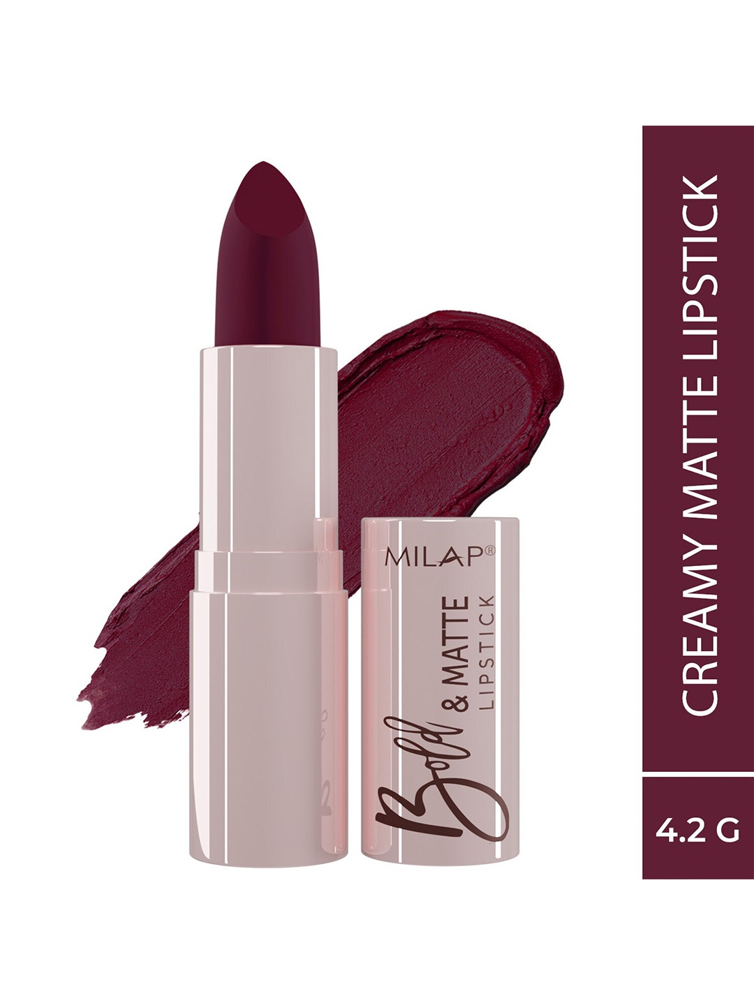 

MILAP Bold & Matte Lipstick 4.2g - Night Out 09, Burgundy