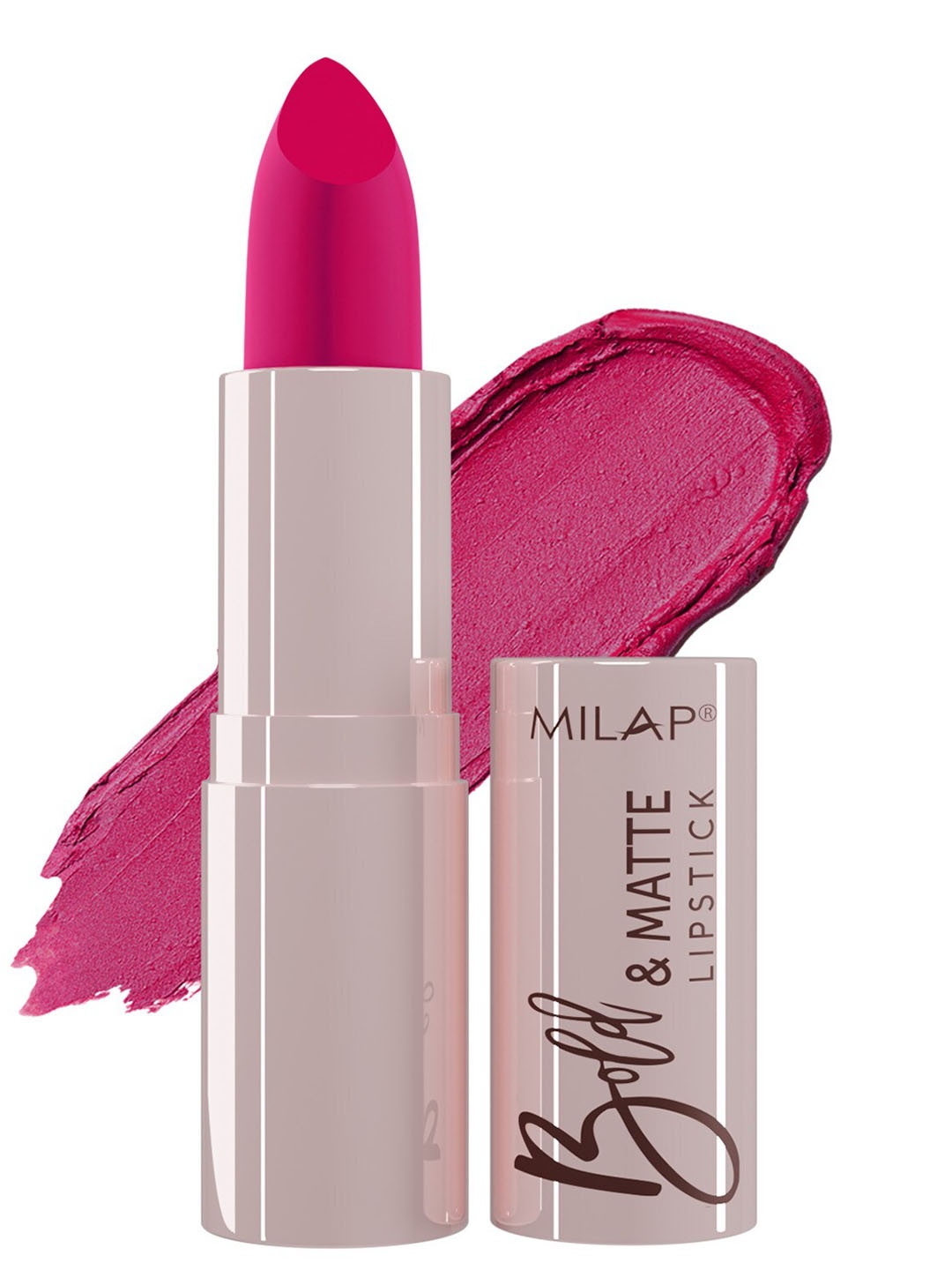 

MILAP Bold & Matte Lipstick 4.2g - Haut Pink 15, Fuchsia