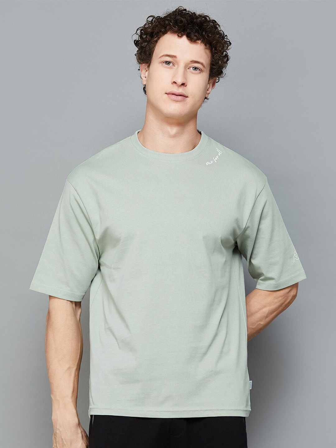 

Kappa Round Neck Cotton Sports T-shirt, Olive