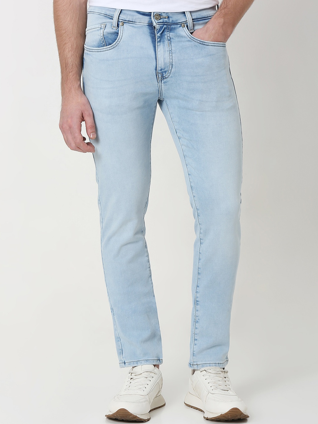 

Mufti Men Slim Fit Heavy Fade Stretchable Jeans, Blue
