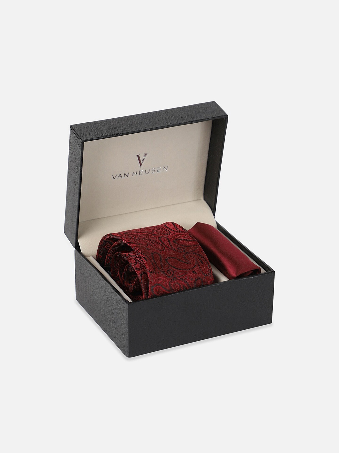 

Van Heusen Men Tie and Pocket Square Accessory Gift Set, Maroon