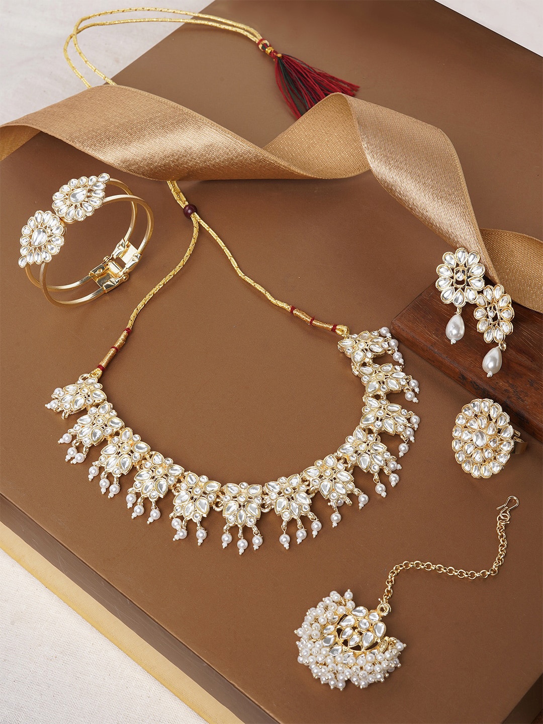 

TEEJH Gold-Plated Jewellery Set