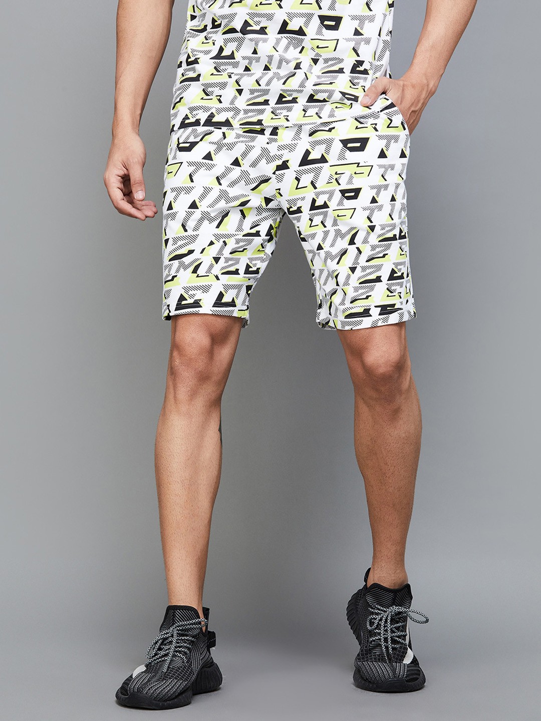 

Fame Forever by Lifestyle Men Mid-Rise Typography Printed Shorts, White