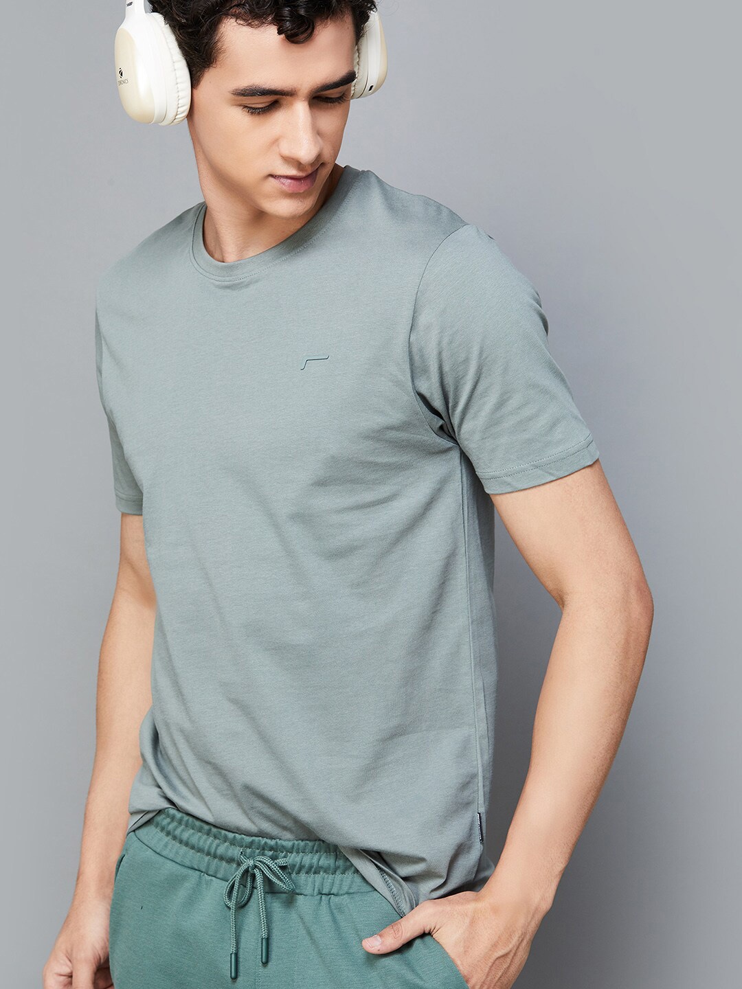

Fame Forever by Lifestyle Round Neck Cotton T-shirt, Olive