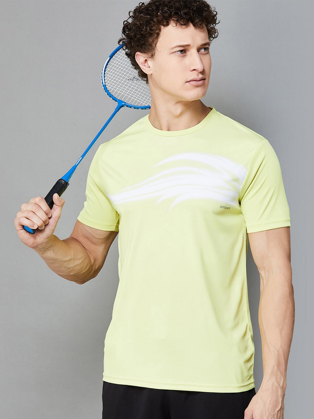 

Fame Forever by Lifestyle Geometric Printed T-shirt, Yellow