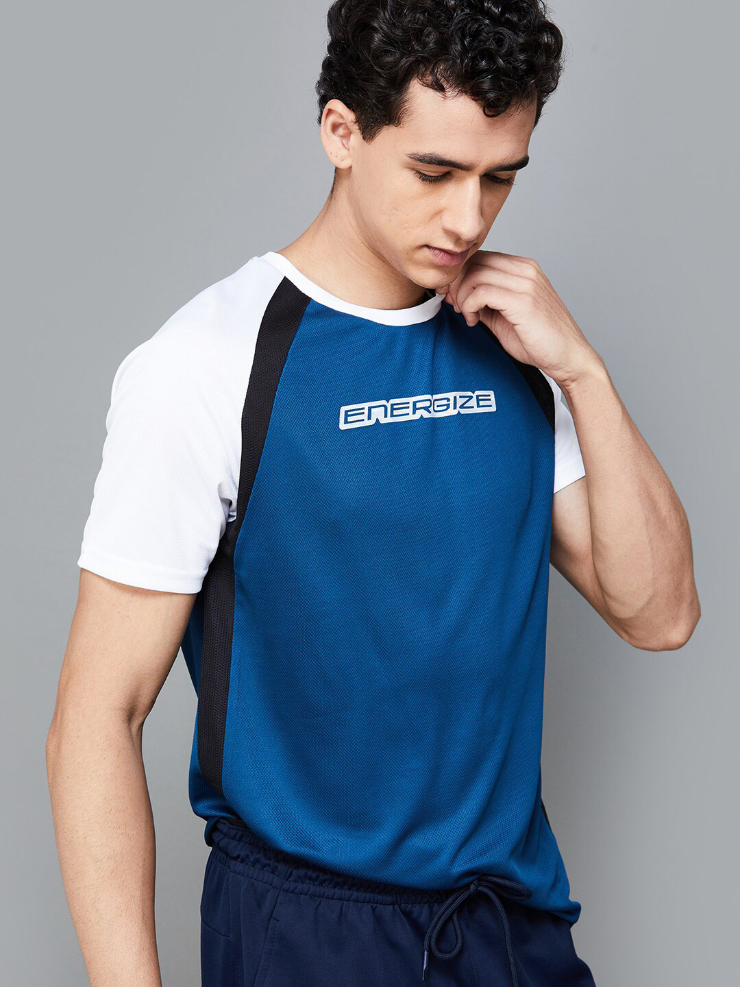 

Fame Forever by Lifestyle Colourblocked T-shirt, Blue