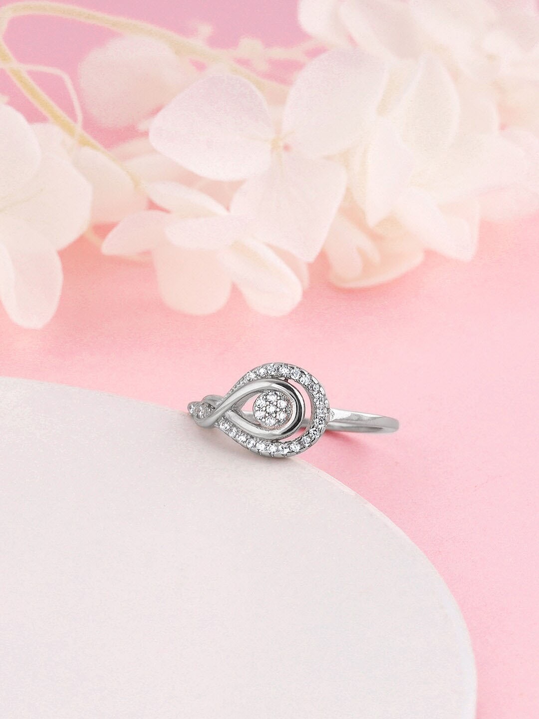 

GIVA 925 Sterling Silver Rhodium-Plated Finger Ring