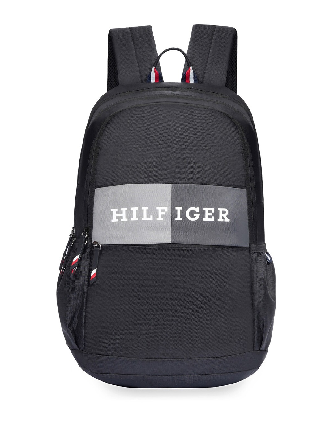 

Tommy Hilfiger Ceaser Brand Logo Printed Backpack, Black