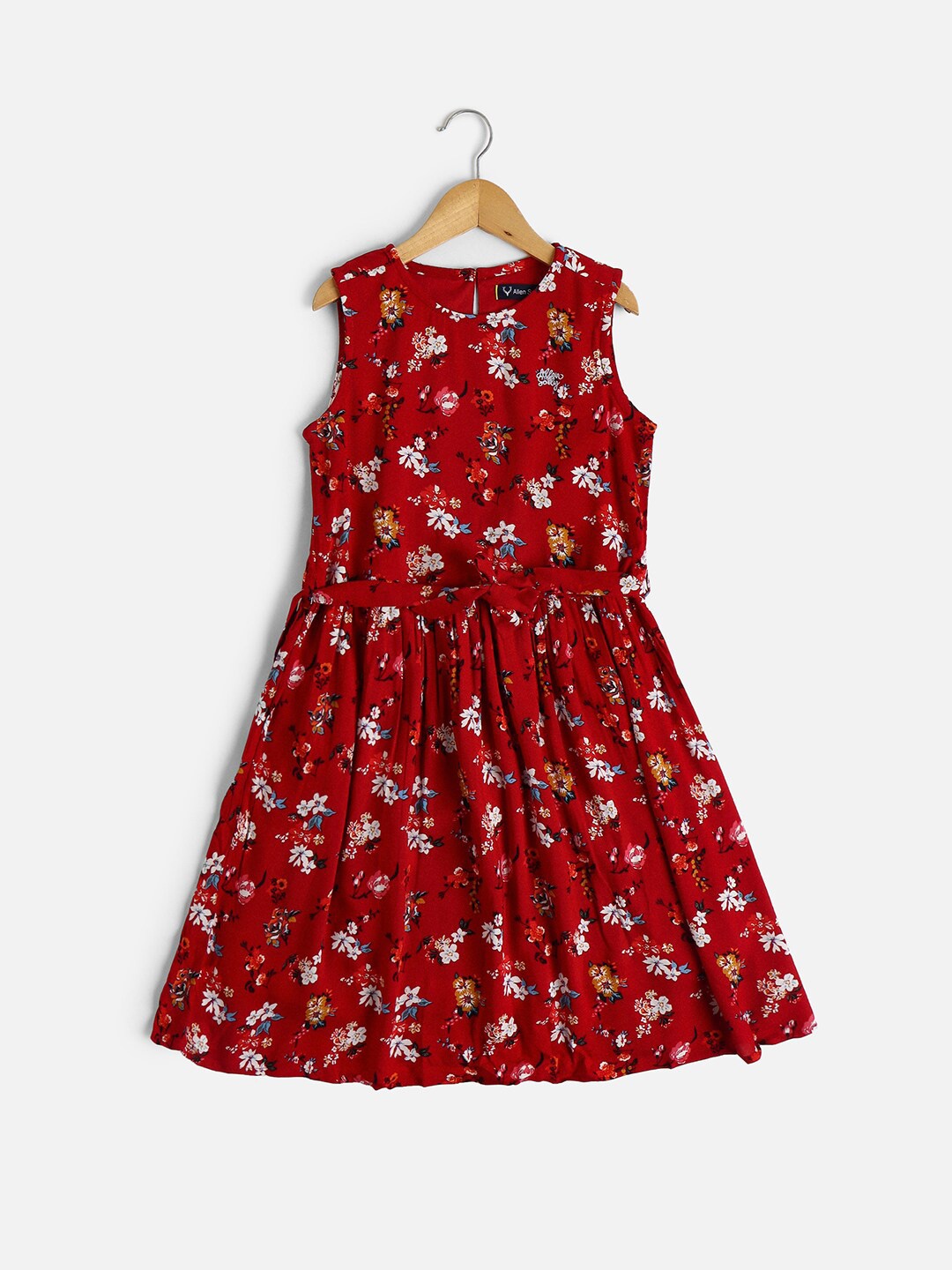 

Allen Solly Junior Girls Floral Print Fit & Flare Dress, Red