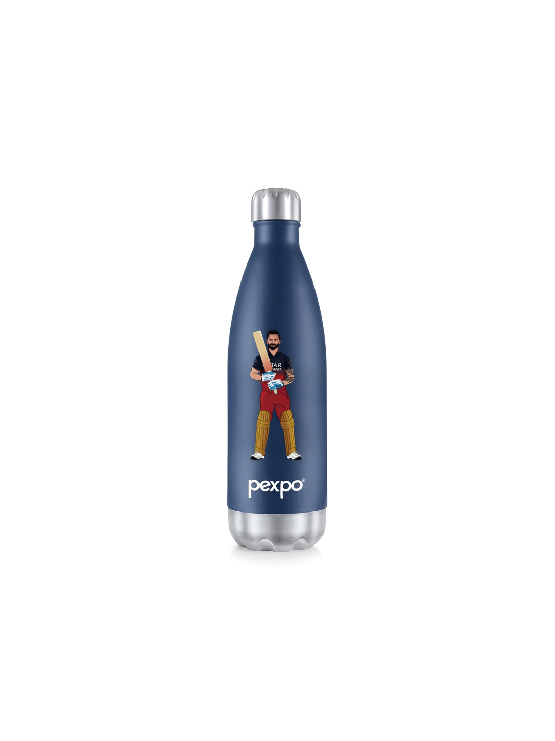 

Pexpo Blue Printed Stainless Steel Double Wall Vacuum Water Bottle 1000 ml